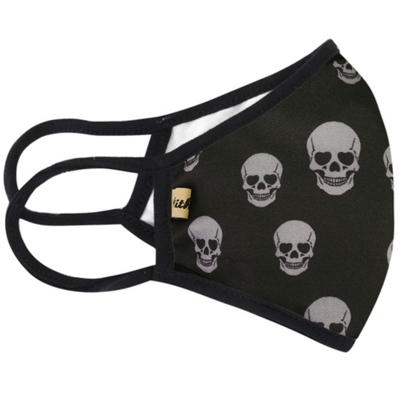 IN STOCK Fast Ship Black Skull Fashion Face Mask - Picture 2 of 6